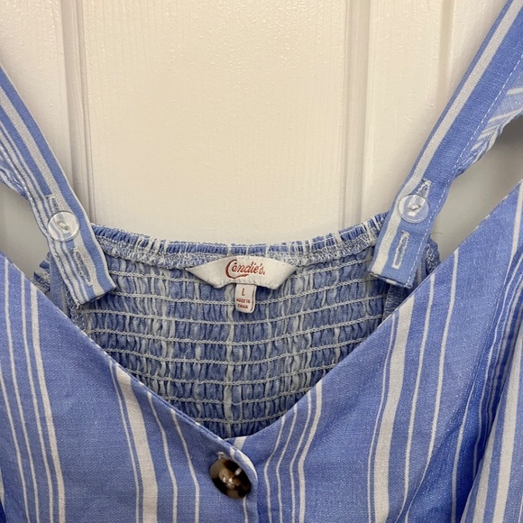 Candie’s Striped Button Front Jumpsuit - Picture 6 of 13